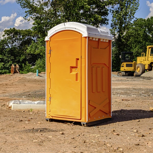 can i customize the exterior of the porta potties with my event logo or branding in Midway